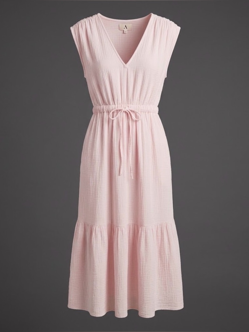 Xirena Rosalie Baby Pinkv Cotton Maxi Dress Size Medium